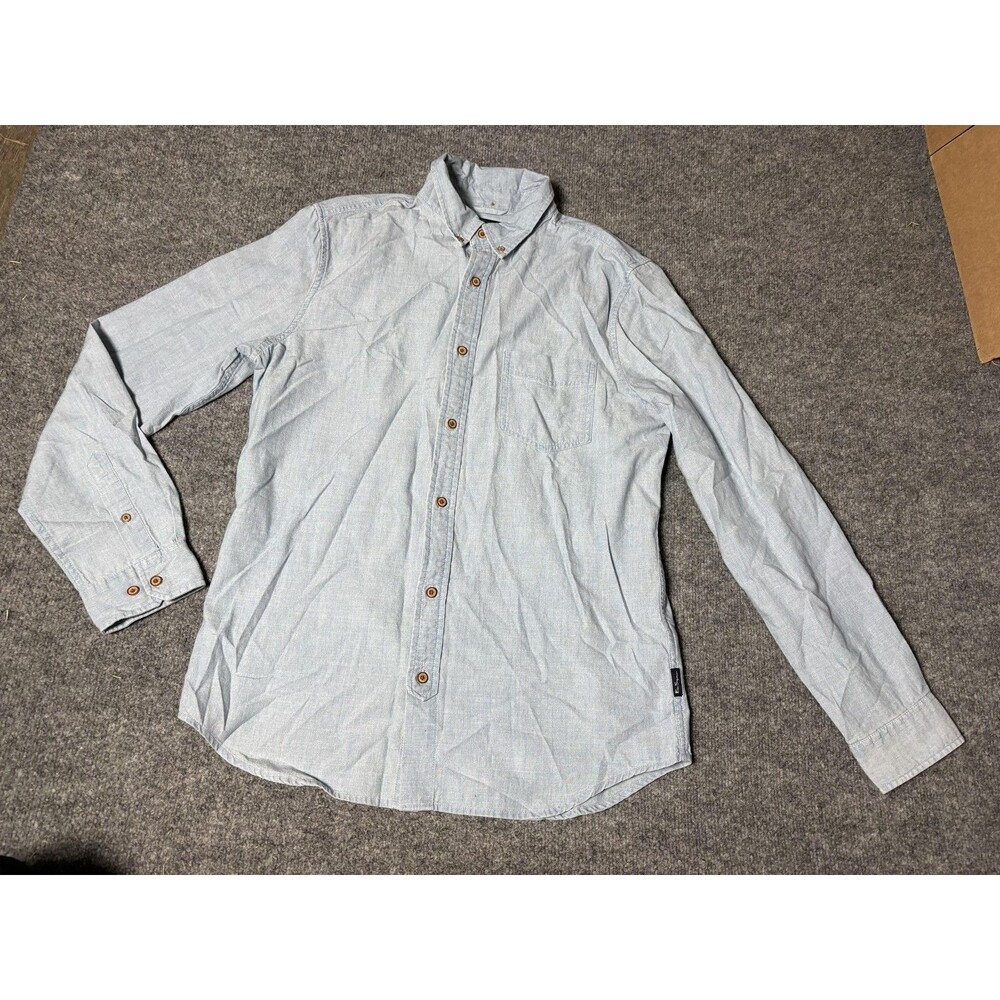 Ben Sherman Shirt Mens M Blue Long Sleeve Chambray Button-Down Cotton Casual
